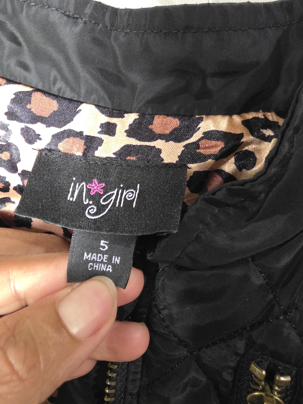 In Girls Black Gold Accent Quilted Jacket Vest
Size 5 - Picture 3 of 9